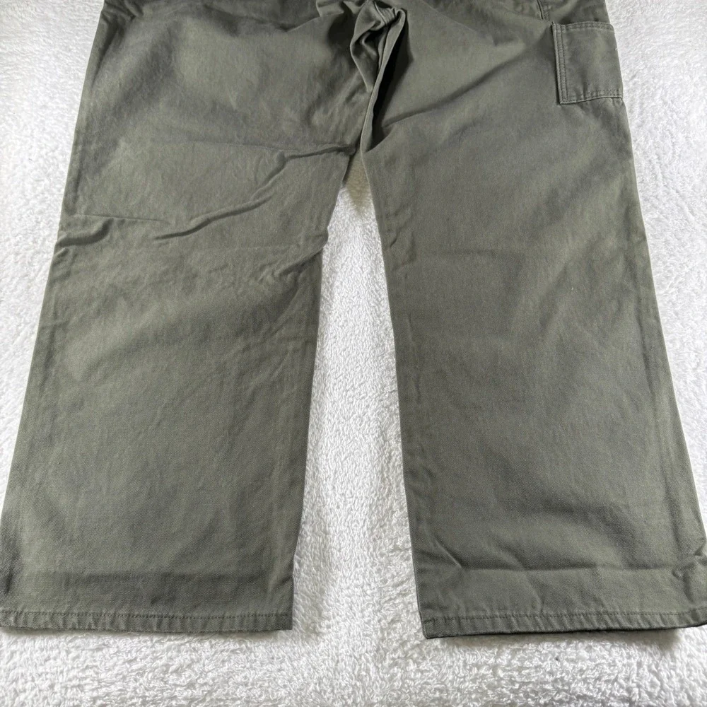Men's 48X30 Dickies Relaxed‎ Fit Straight Leg Green Carpenter Khakis Pants NEW